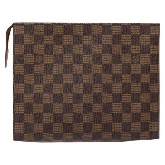 LOUIS VUITTON Damier Ebene Poche Toilette 26 Pouch - Picture 1 of 16